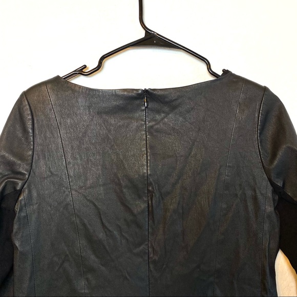 VINCE 100% Leather Sheath 1/2 Sleeve Dress SZ M - Picture 5 of 8